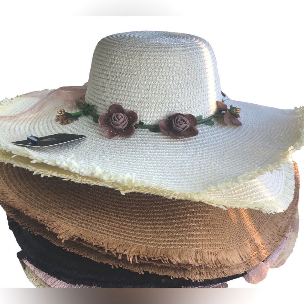 Super cute floral floppy sun hat